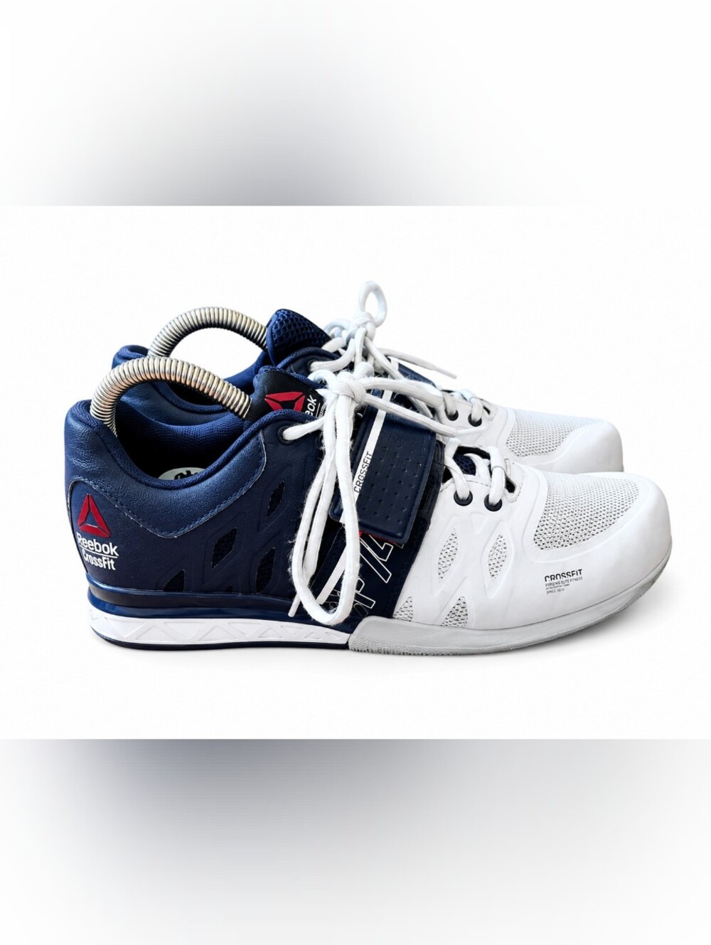 Reebok CrossFit Lifter Women's Size 7.5 White Blue Weightlifting Training Shoes